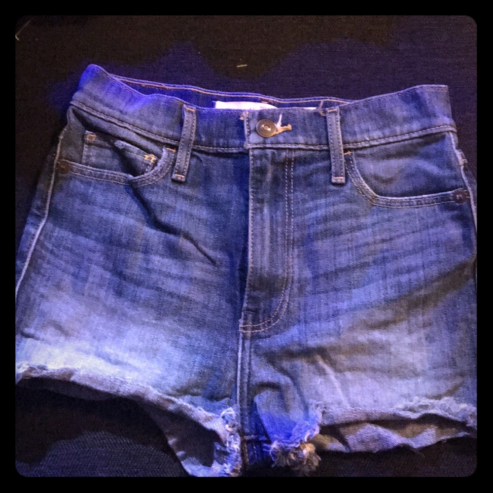 Abercrombie & fitch , high waisted denim shorts
